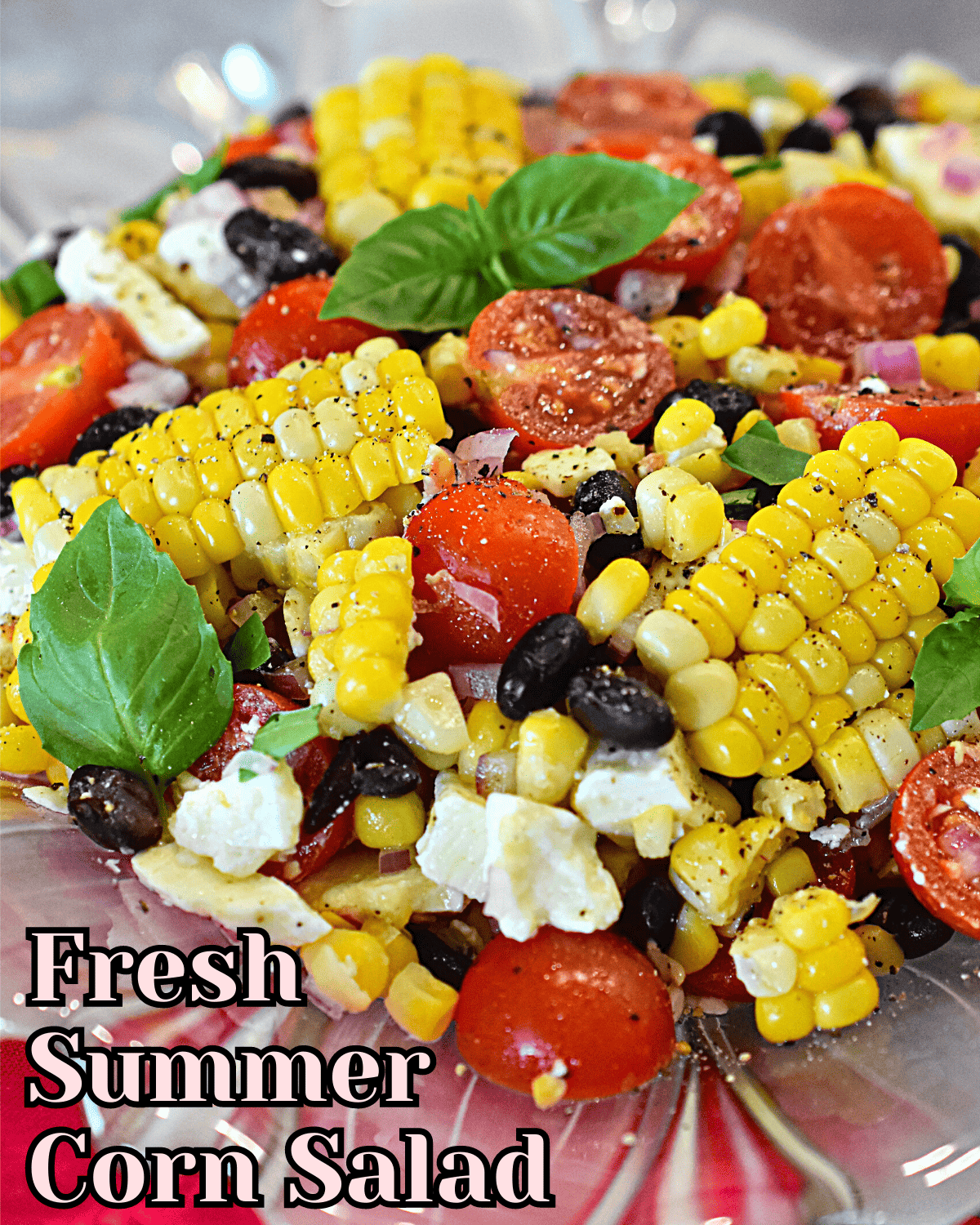 Fresh Summer Corn Salad with Lime Dressing Recipe | Encharted Cook