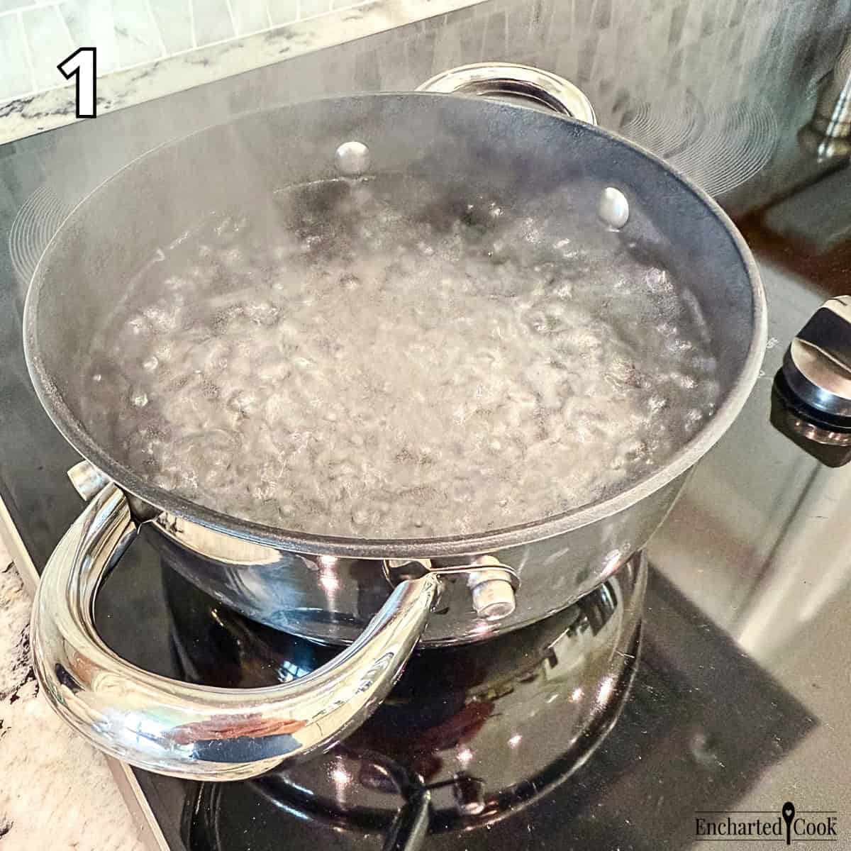Process Photo 1 - Bring cold water to a full boil.