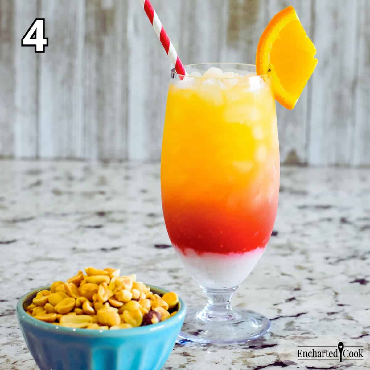 Process Photo 4 - The layered Coconut Sunrise ready to enjoy.