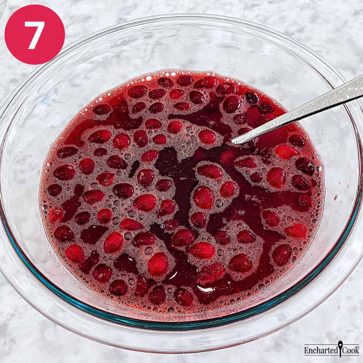 Process Photo 7 - Making Jell-o with whole berry cranberry sauce.