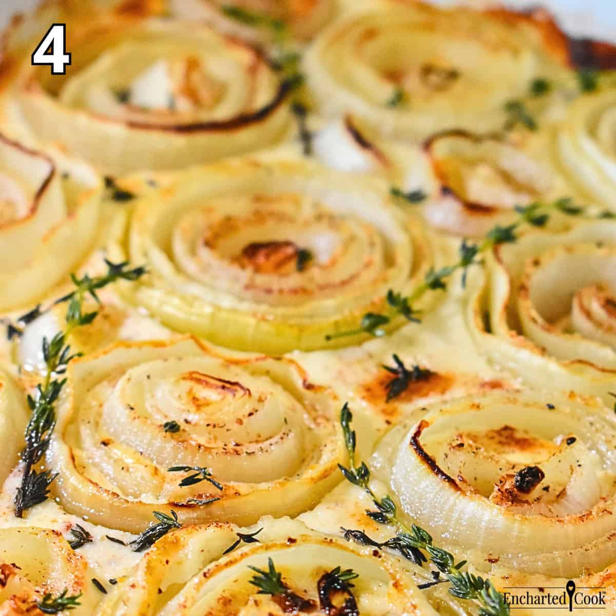 Process Photo 4 - The scalloped onions fully baked and ready to serve.