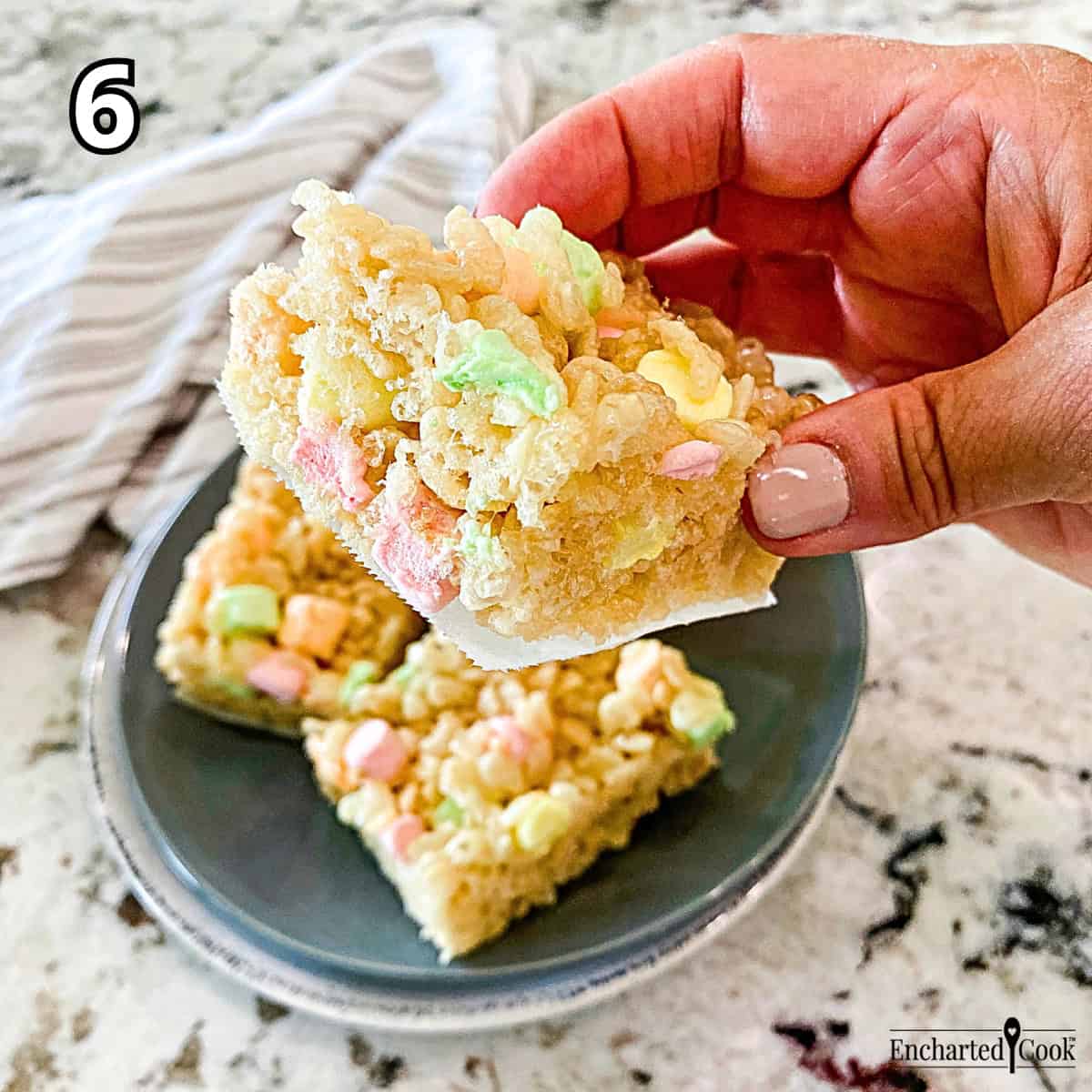 Process Photo 6 - The treats are cut into squares and ready to eat.